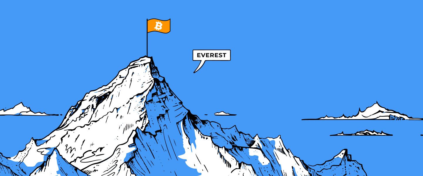 На вершине Эвереста хотят развернуть флаг с Биткоином